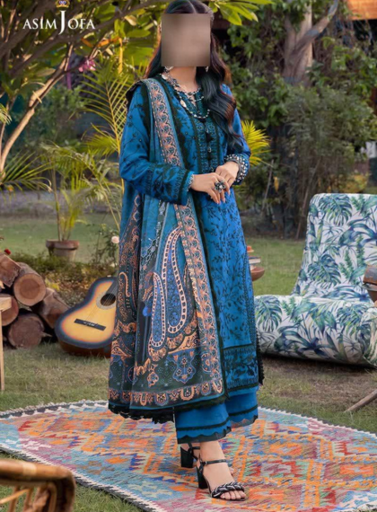 3 PCS WOMENS UNSTITCHED EMBROIDERED SUIT