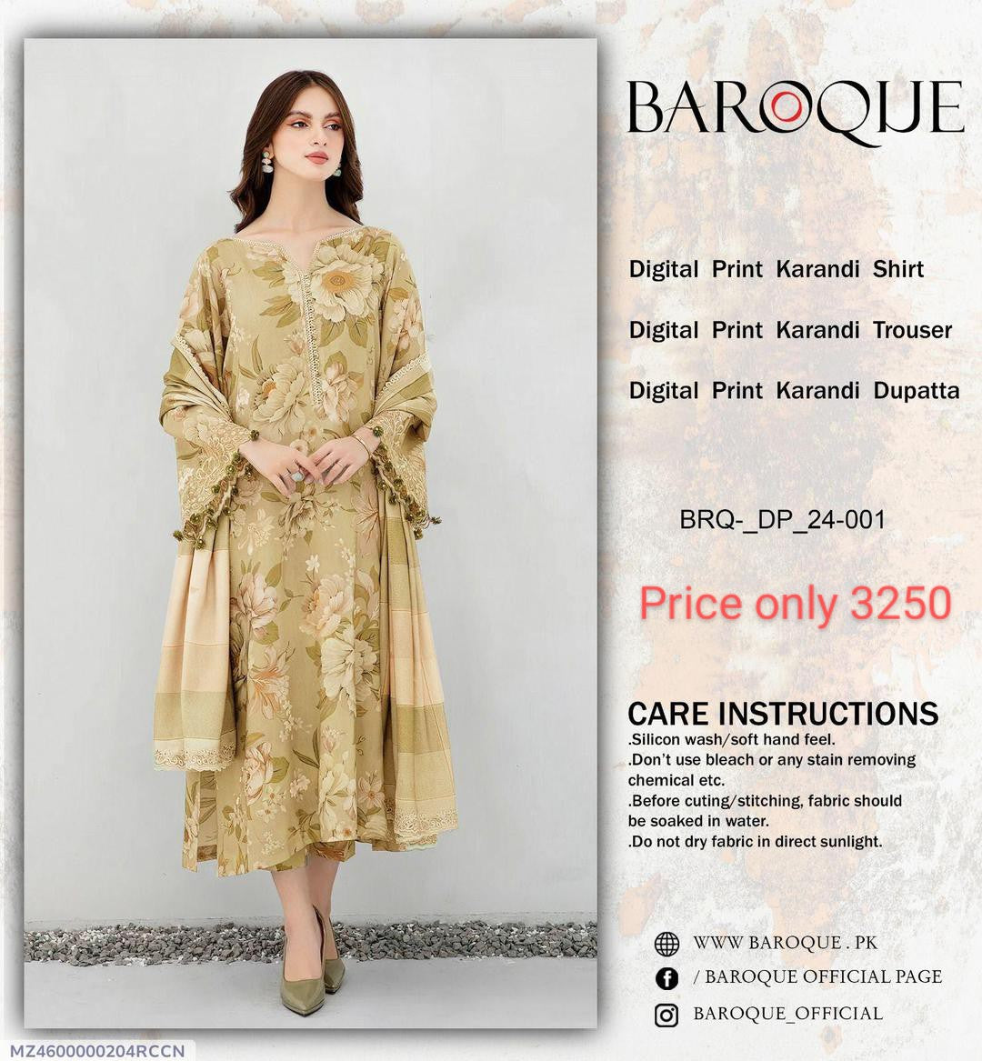 3 PCS LAWN UNSTITCHED SUIT .