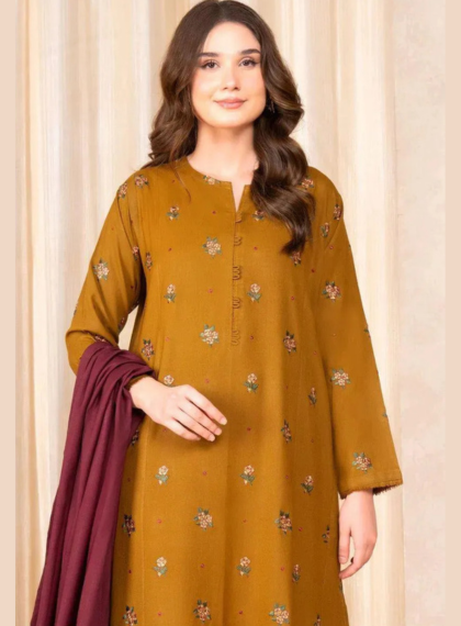 Imperial BQ-903  3pc Unstitched Dhanak Embroidered Suit