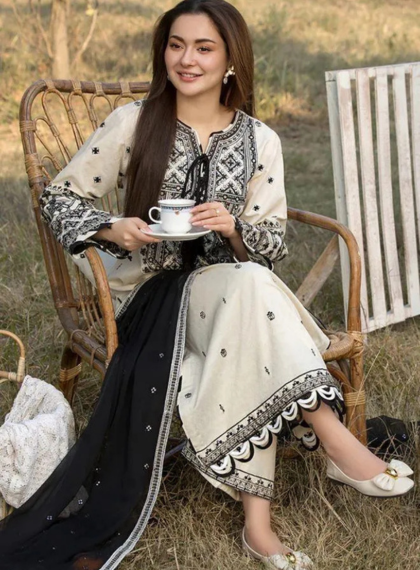 Edition-X 519 Unstitched 3pc Dhanak embroidered suit .