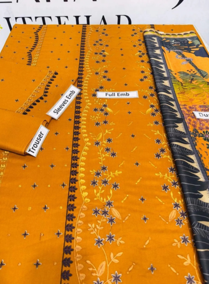 SOBIA NAZIR SN-452 COUTURE-TOUCH 3PC UNSTITCHED EMB SUIT