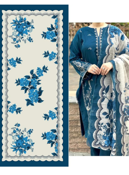 PREMIUM PR-969 REFINED-FORM 3PC UNSTITCHED SUIT