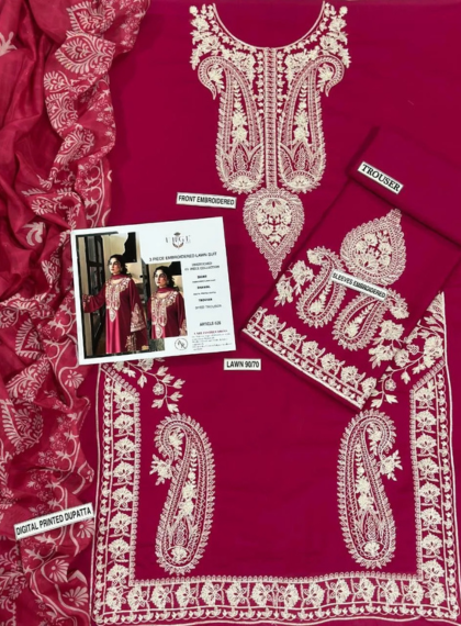 Sovereign Luxe Women’s Premium Embroidered Lawn Suits | Rangrez.pk