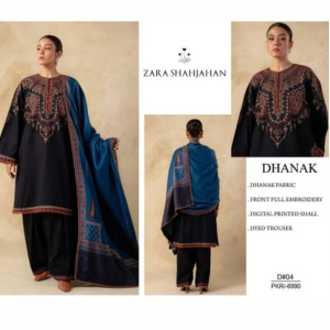 ZARASHSHJAHAN ZJR250  Rosewood Premium 3pc unstitched embroidered suit .
