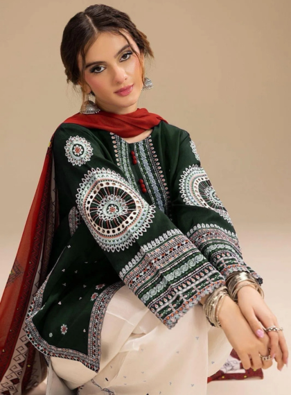 JAZMIN JM-389 ARTISAN-EDGE 3PC UNSTITCHED EMB SUI