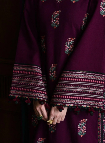 MWR-731  Signature 3pc Unstitched embroidered suit .