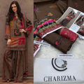 CHARIZMA AZ-134 Classic 3pc Unstitched Dhanak PRINTED Suit.