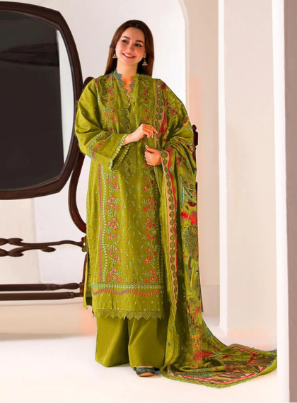 PREMIUM  AZ-582 Statement 3pc Unstitched Dhanak Embroidered Suit