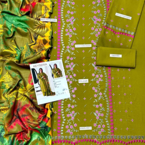 PREMIUM  AZ-582 Statement 3pc Unstitched Dhanak Embroidered Suit