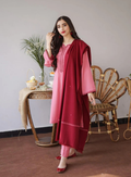 ASLING AS-134 GRANDEUR 3PC UNSTITCHED DHANAK EMB SUIT