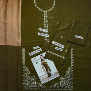 ASLING AS-176 BESPOKE 3PC UNSTITCHED DHANAK EMB SUIT