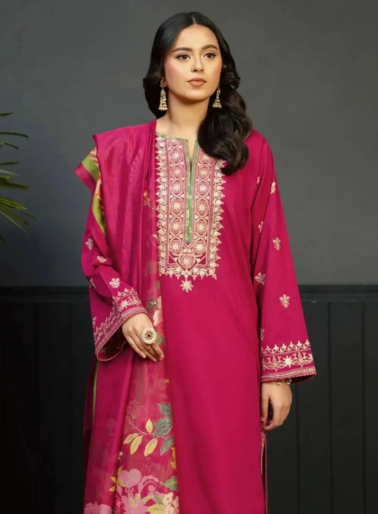 KOKUM KK-384 REFINED-CUT 3PC UNSTITCHED EMB SUIT