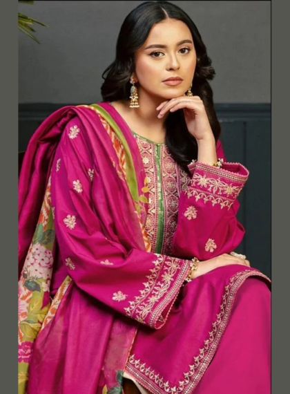 KOKUM KK-384 REFINED-CUT 3PC UNSTITCHED EMB SUIT