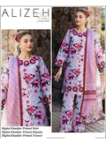 ALIZEH AZ-406 ILLUSTRATIVE 3PC UNSTITCHED DHANAK PRINTED SUIT