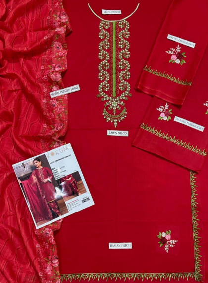 KOKUM KK-359 EXQUISITE 3PC UNSTITCHED EMB SUI