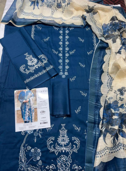 PREMIUM PR-969 REFINED-FORM 3PC UNSTITCHED SUIT