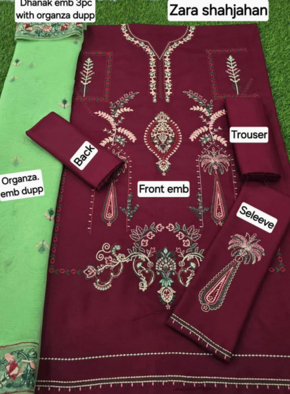 PREMIUM PR-884 DISTINCT-CUT 3PC UNSTITCHED SUIT