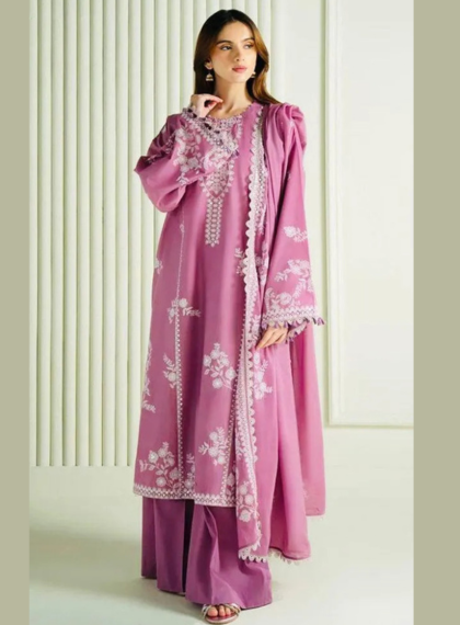 NEW ARRIVAL NR-969 ELEGANT THREADS 3PC UNSTITCHED SUIT