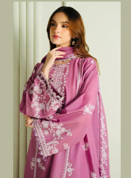 NEW ARRIVAL NR-969 ELEGANT THREADS 3PC UNSTITCHED SUIT