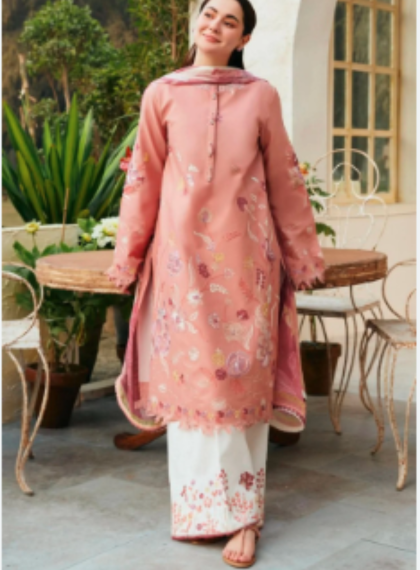 Women’s 3 Piece Embroidered Lawn Suits Online | Rangrez.pk