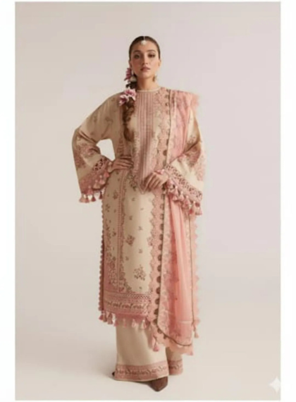 PREMIUM PR-812 HANDCRAFTED 3PC UNSTITCHED SUIT .