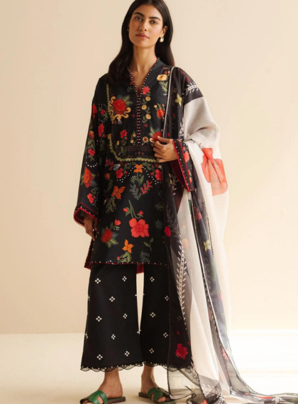 3 PPCS WOMENS UNSTITCHED PRINTED SUIT .
