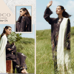 3 PVS WOMENS UNSTITCHED PRINTED SUIT .