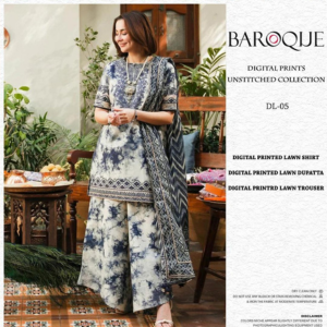 3 PCS WOMENS UNSTITCHED PRINTED SUIT .