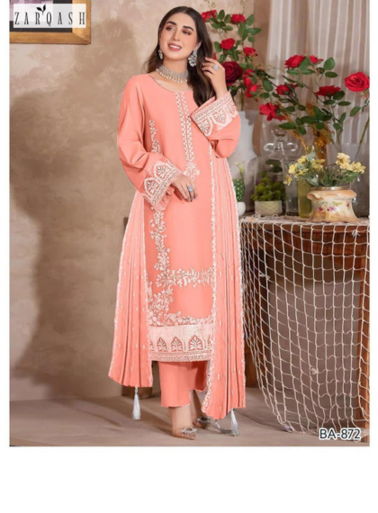 3 PCS WOMENS UNSTITCHED EMBROIDERED SUIT .