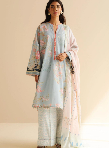 3 PCS WOMENS UNSTITCHED PRINTED SUIT