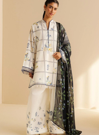 3 PCS WOMENS UNSTITCHED PRINT SUIT .