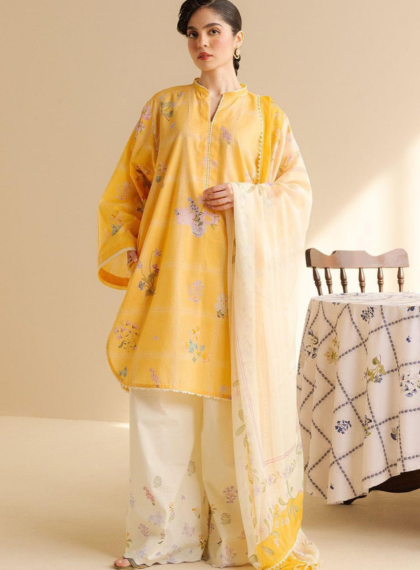3 PCS WOMENS UNSTITCHED PRINTED SUIT